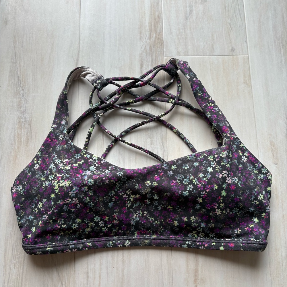 Lululemon Floral Crisscross Sports Bra